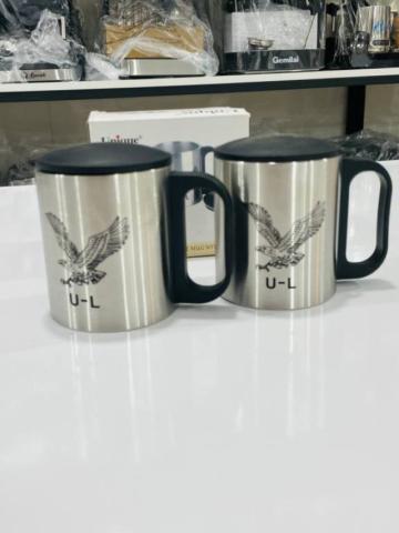 لیوان استیل دسته دار